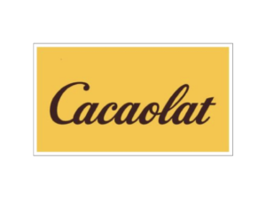 Cacaolat-beeldmerk met donkerbruine letters op een gele achtergrond, onderwerp van de oppositie door FrieslandCampina.